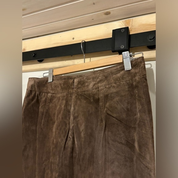 Vintage Genuine Suede Leather High Waisted Skirt - Picture 5 of 6